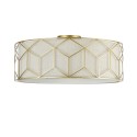 Modern Gold Ceiling Light with Fabric Lampshade Messina Maytoni On Sale