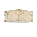 Modern Gold Ceiling Light with Fabric Lampshade Messina Maytoni Promotion