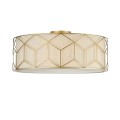 Modern Gold Ceiling Light with Fabric Lampshade Messina Maytoni Promotion