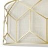 Maytoni Messina Gold Design Round Ceiling Lamp with Fabric Shade Discounts