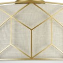 Maytoni Messina Gold Design Round Ceiling Lamp with Fabric Shade Sale