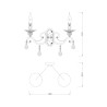 Grace Maytoni Classic Wall Sconce with Crystals, 2 Lights On Sale