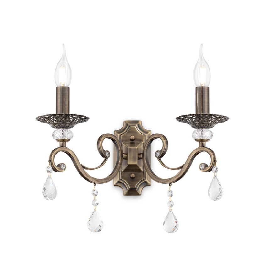 Grace Maytoni Classic Wall Sconce with Crystals, 2 Lights Promotion
