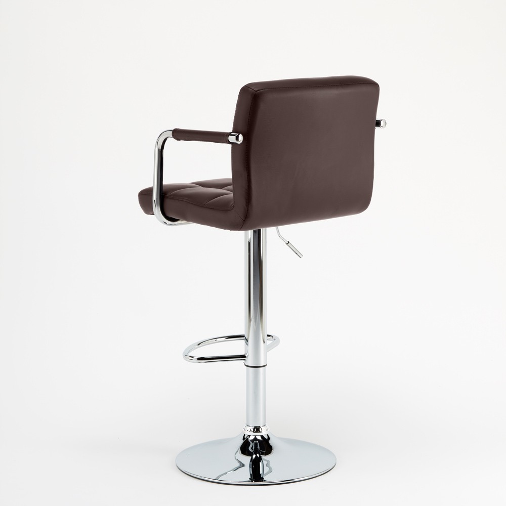 Las Vegas Bar Stool With Armrests Footrest Barbershop Style