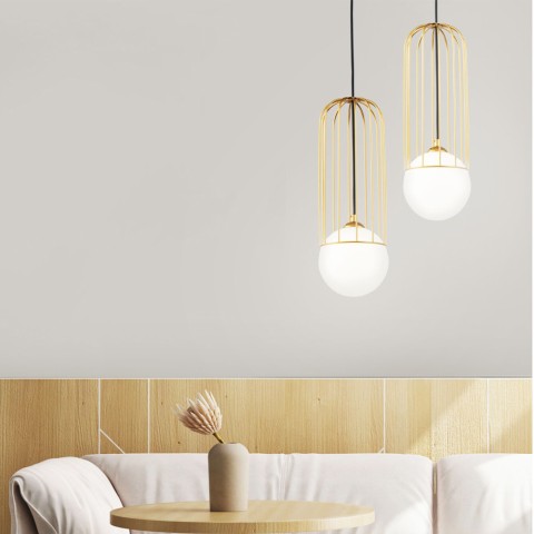 Gold Pendant Ceiling Light Sphere for Living Room Telford Maytoni Promotion