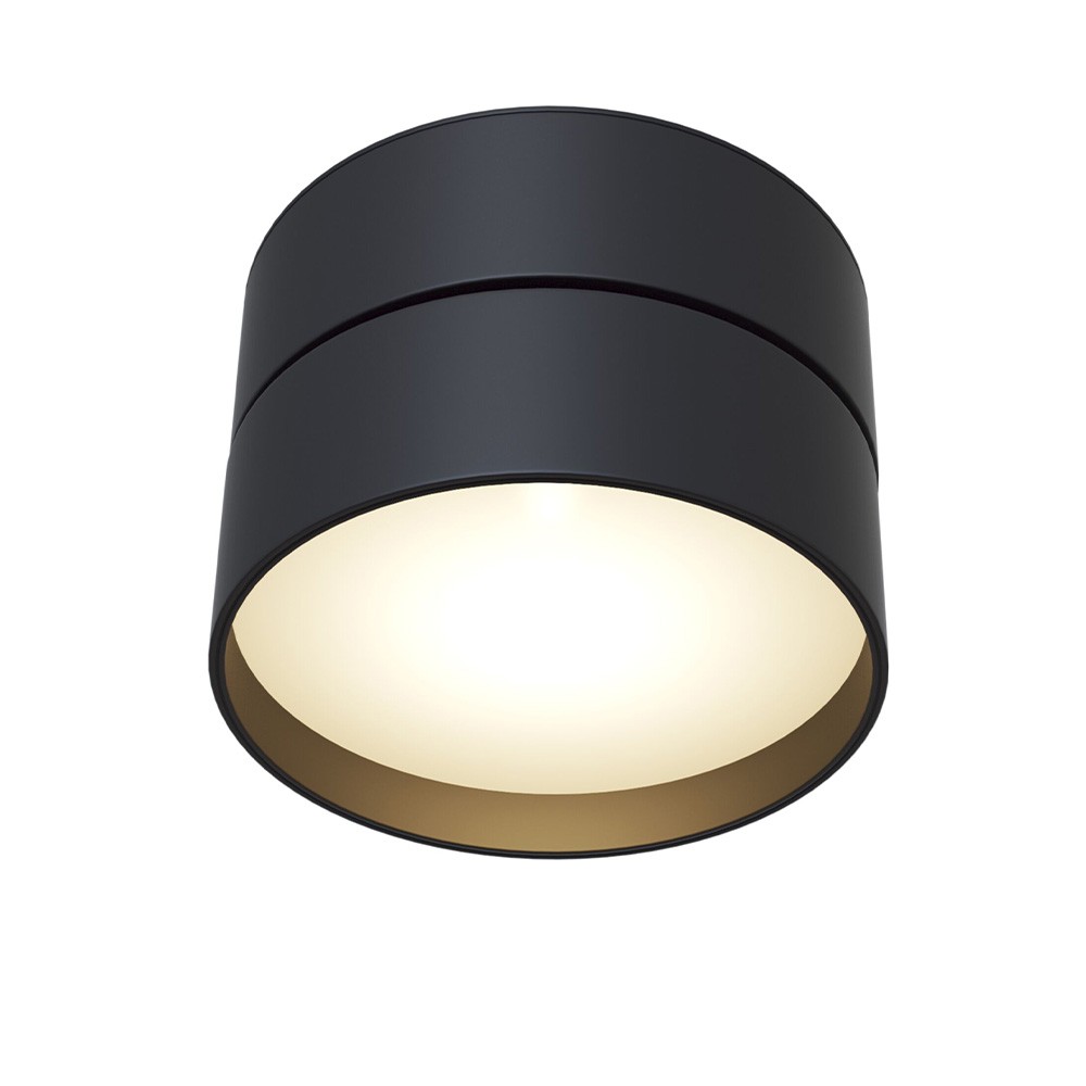 Modern round black LED adjustable ceiling lamp Onda Maytoni