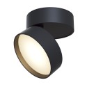 Modern Round Ceiling Lamp Black Adjustable LED Light Onda Maytoni On Sale
