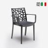 Outdoor garden bar chair with modern armrests Matrix Armchair BICA Sale