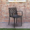 Outdoor garden bar chair with modern armrests Matrix Armchair BICA Model