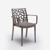 Stock 23 outdoor garden bar chairs with armrests Matrix Armchair BICA Measures