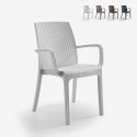 Stock 18 stackable rattan chairs with armrests outdoor garden Indiana BICA Sale