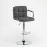 Adjustable high swivel kitchen bar stool with backrest and armrests Las Vegas 