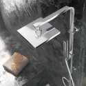 Shower column modern design chrome overhead shower 20x20cm Kube hand shower On Sale