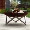 Brazier for outdoor garden barbecue round rust steel Yanartas Catalog