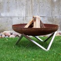 Brazier for outdoor garden barbecue round rust steel Yanartas Bulk Discounts