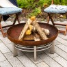 Round brazier hearth garden Ø 79cm barbecue steel rust Jura Offers