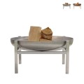 Brazier for outdoor garden barbecue in rust-colored steel Crate Promotion