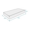 Single mattress in Waterfoam 16 cm orthopedic 90x200 Easy Comfort Model