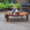 Round brazier for the garden, wood-burning coal barbecue in steel Maar Measures
