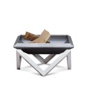 Modern style outdoor brazier with square garden hearth Gilge On Sale