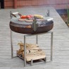 Steel grill for barbecue BBQ outdoor brazier for the garden Discounts