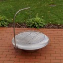 Suspended barbecue grill with side bracket for garden brazier Discounts