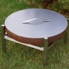 Rust black stainless steel lid for outdoor garden brazier Model