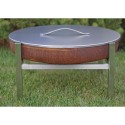 Rust black stainless steel lid for outdoor garden brazier 