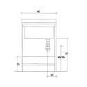 Washbasin 60x60cm cabinet 2 doors with washbasin axis Edilla Montegrappa Model