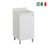 Washbasin unit laundry cabinet 1 door 45x50cm washboard Edilla Montegrappa On Sale