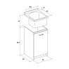 Laundry Cabinet with 1 Door 45x50cm, Washboard Included - Edilla Montegrappa Bulk Discounts
