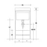 Laundry Cabinet with 1 Door 45x50cm, Washboard Included - Edilla Montegrappa Model