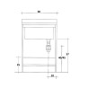 Axis washbasin 60x60cm laundry cabinet 2 doors Edilla Montegrappa Model