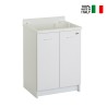 Wooden washboard cabinet 2 doors 60x50cm laundry Edilla Montegrappa On Sale