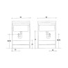 Washbasin with cabinet 2 doors 60x50cm basin wooden board Edilla Montegrappa Characteristics