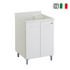 Washbasin unit laundry board wood 2 doors 60x60cm Edilla Montegrappa On Sale