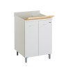 Washbasin unit laundry board wood 2 doors 60x60cm Edilla Montegrappa Promotion