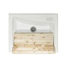 Washbasin 63x50cm ceramic washbasin 2 doors wooden board Acqua Edilla Bulk Discounts