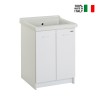 Washbasin unit laundry 63x60cm 2 doors ceramic washbasin Acqua Edilla Offers