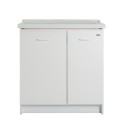 Ceramic Laundry Sink with Basin and Wooden Board, 2 Doors, 83x60cm Acqua Edilla Discounts