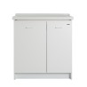 Ceramic Laundry Sink with Basin and Wooden Board, 2 Doors, 83x60cm Acqua Edilla Discounts