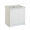 Ceramic Laundry Sink with Basin and Wooden Board, 2 Doors, 83x60cm Acqua Edilla Sale