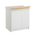 Ceramic Laundry Sink with Basin and Wooden Board, 2 Doors, 83x60cm Acqua Edilla Promotion