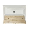 Ceramic Laundry Sink with Basin and Wooden Board, 2 Doors, 83x60cm Acqua Edilla Bulk Discounts