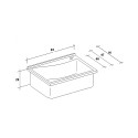 Ceramic Laundry Sink with Basin and Wooden Board, 2 Doors, 83x60cm Acqua Edilla Model