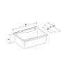 Ceramic Laundry Sink with Basin and Wooden Board, 2 Doors, 83x60cm Acqua Edilla Model