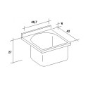 Washbasin 45x50cm for outdoor use axis washbasin Piuvella Montegrappa Choice Of