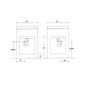 Outdoor washbasin unit with 2 doors 60x50cm Piuvella Montegrappa Bulk Discounts