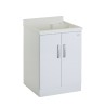 Outdoor washbasin 60x60cm cabinet with board 2 doors Piuvella Montegrappa Offers