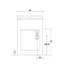 Outdoor washbasin 60x60cm cabinet with board 2 doors Piuvella Montegrappa Bulk Discounts